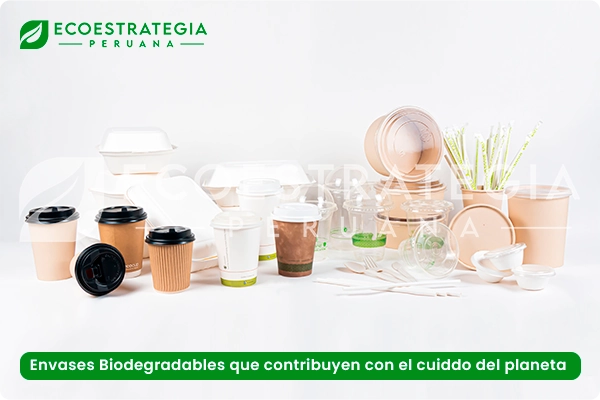 Envases biodegradables para alimentos y bebidas como bowls bambu sopero y salad, vasos biodegradables para café o refresco, pirotines para salsas y ajiceros