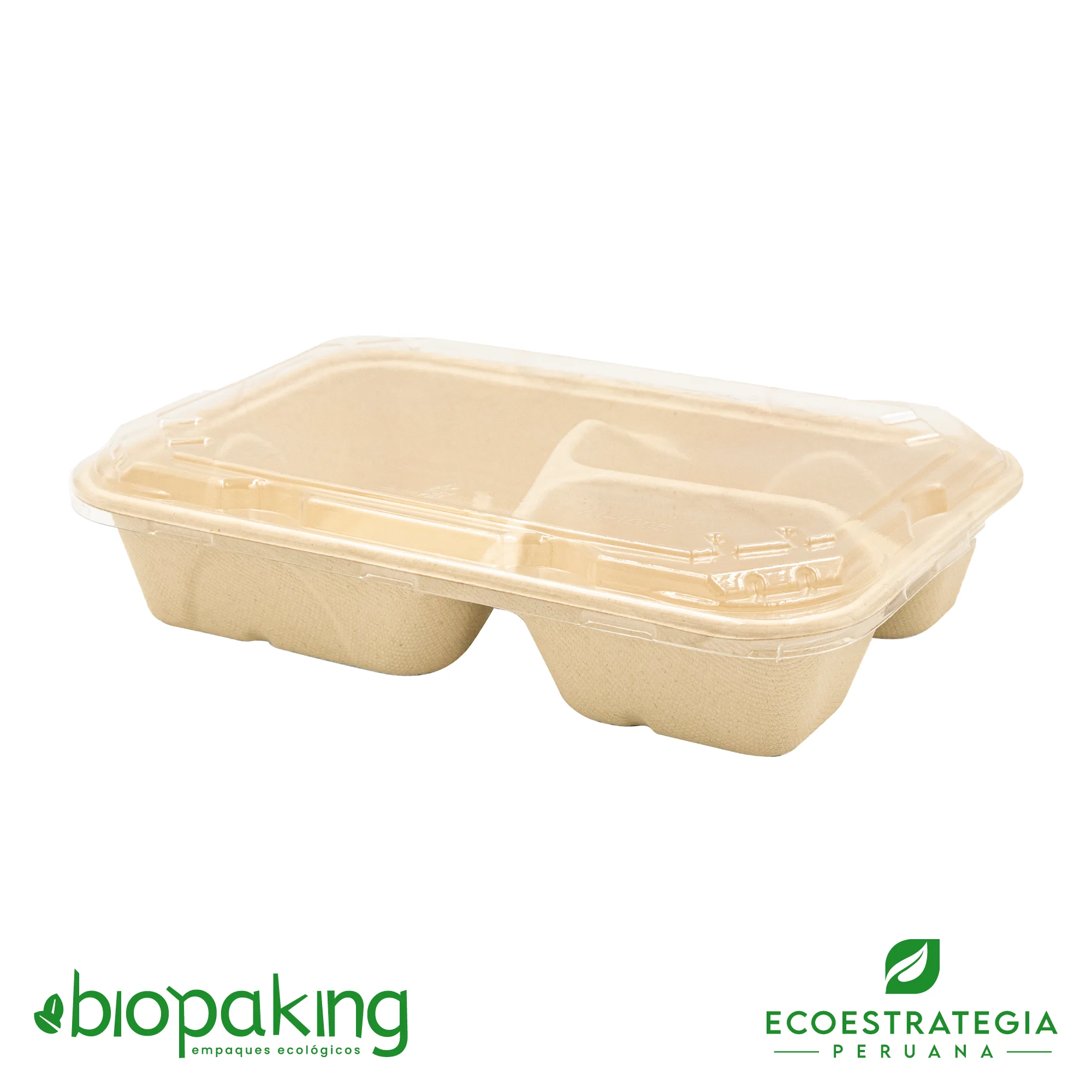 Esta bandeja biodegradable 3dv está hecho de fibra de trigo y pesa 48gr. Envases descartables con gramaje ideal, cotiza tus platos, empaques y tapers ecológicos