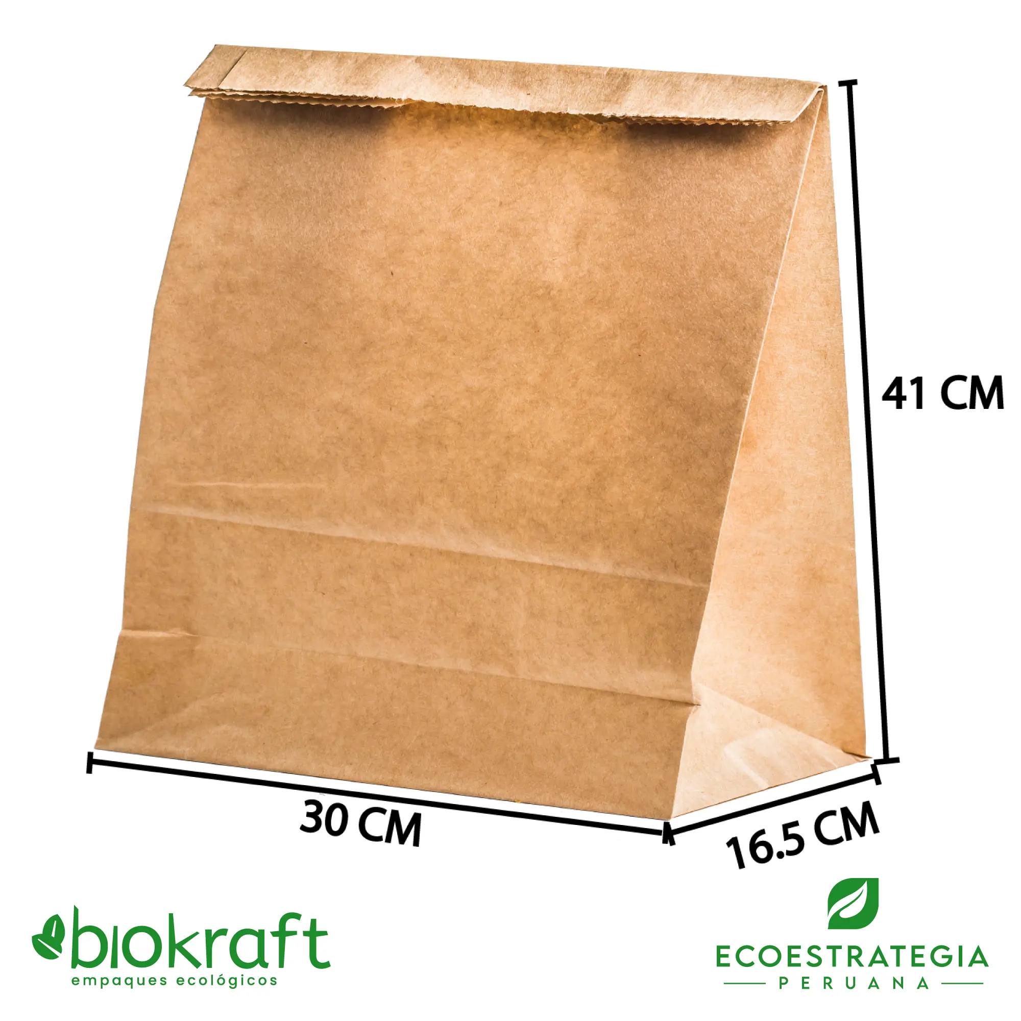 Eco Estrategia Peruana: Bolsa papel kraft brasa larga