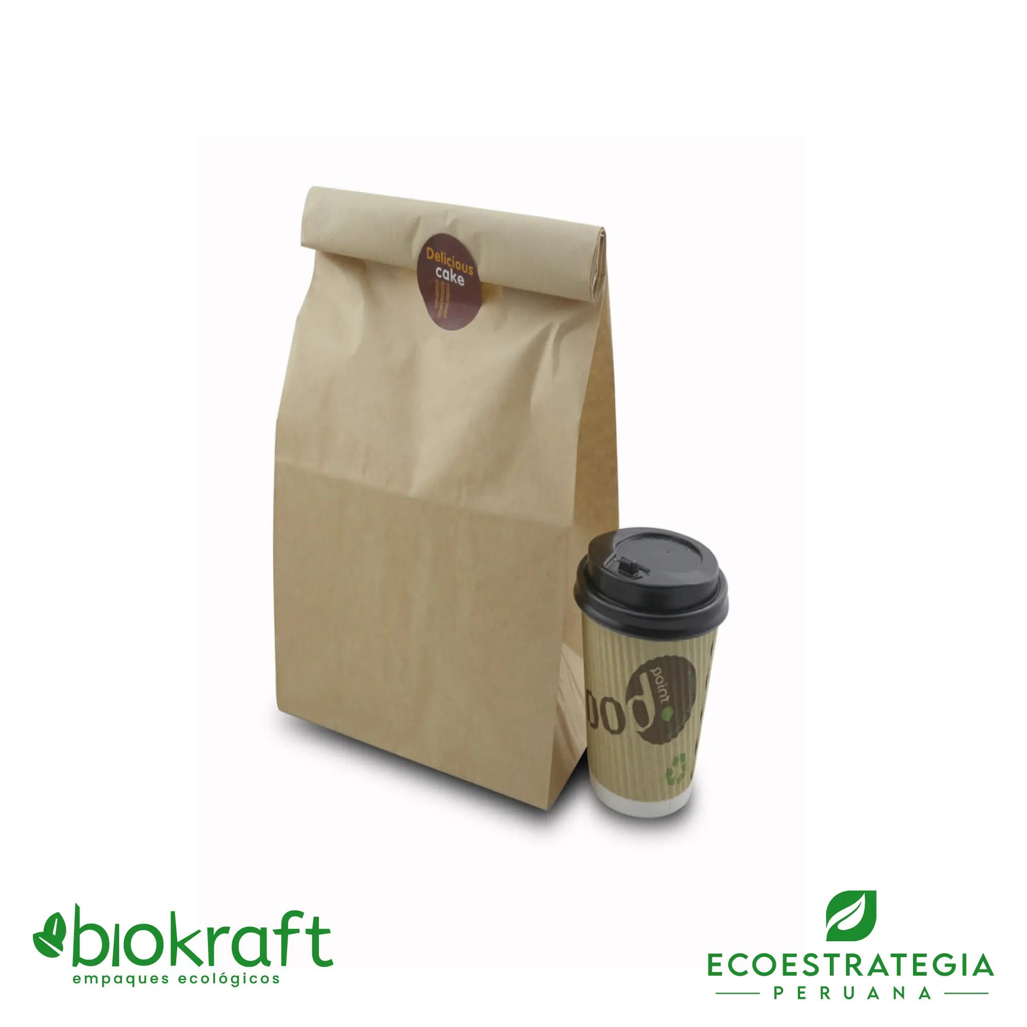Bolsa biodegradable de papel kraft número 12 Esta bolsa de papel Kraft tiene un grosor de 60 gr y un peso de 17gr. Bolsas biodegradables y ecológicas reutilizables y personalizadas. Ideal para delivery