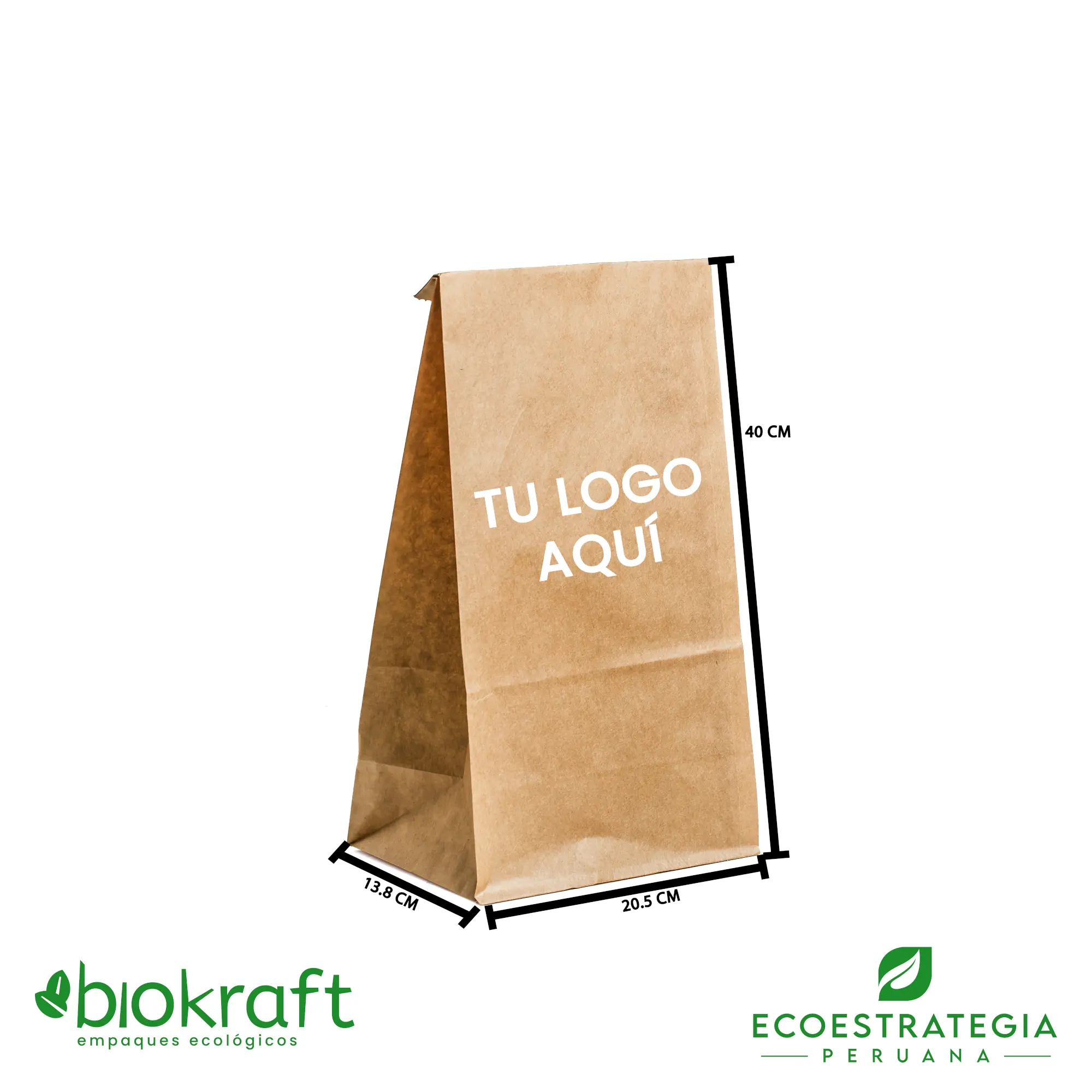 Esta bolsa de papel Kraft tiene un grosor de 60 gr y un peso de 23gr. Bolsa biodegradable de excelente gramaje y medida, ideal para comidas y productos ligeros. Cotiza ahora tus bolsas Kraft numero 25