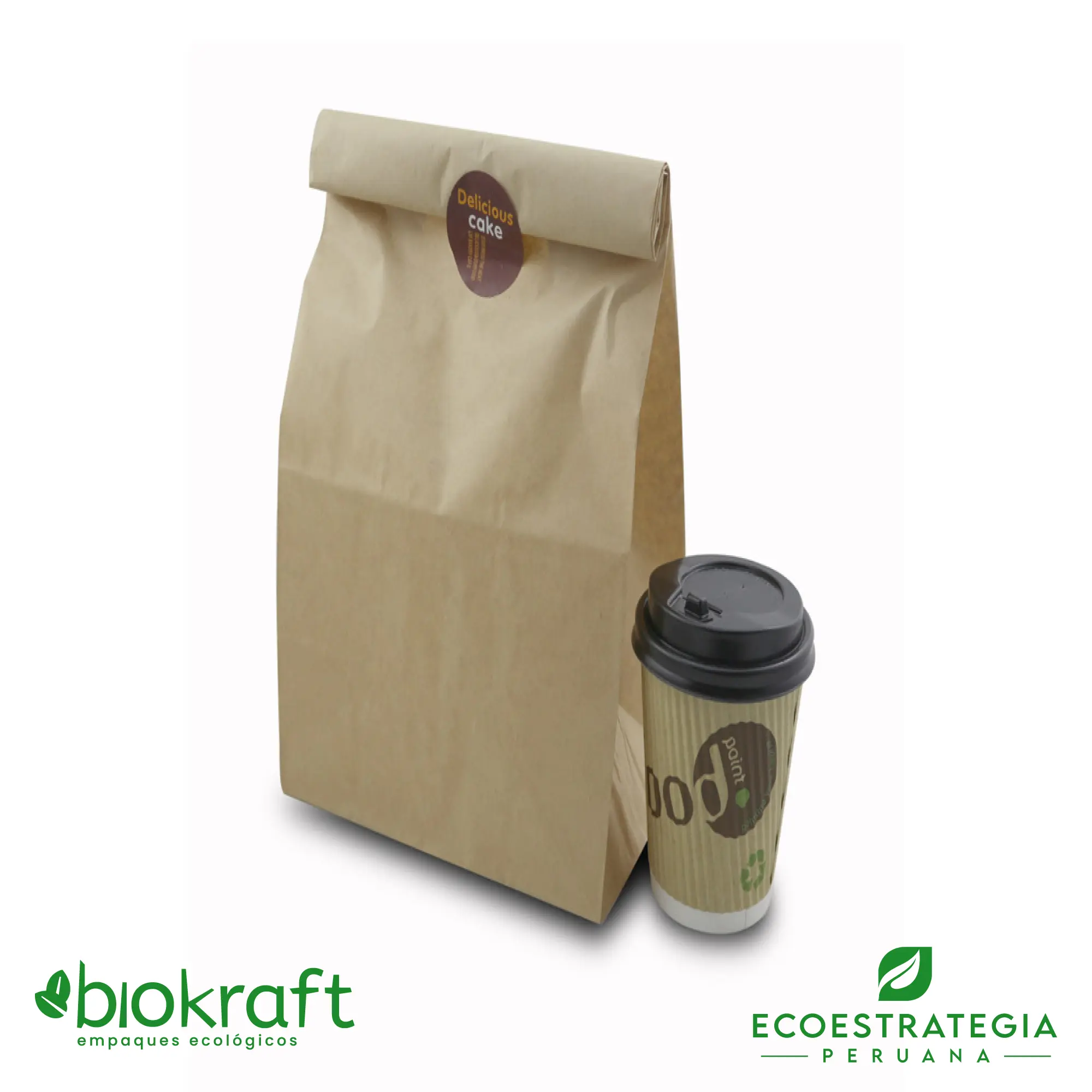 Bolsa biodegradable de papel kraft número 25 Esta bolsa de papel Kraft tiene un grosor de 60 gr y un peso de 23gr. Bolsas biodegradables y ecológicas reutilizables y personalizadas. Ideal para delivery
