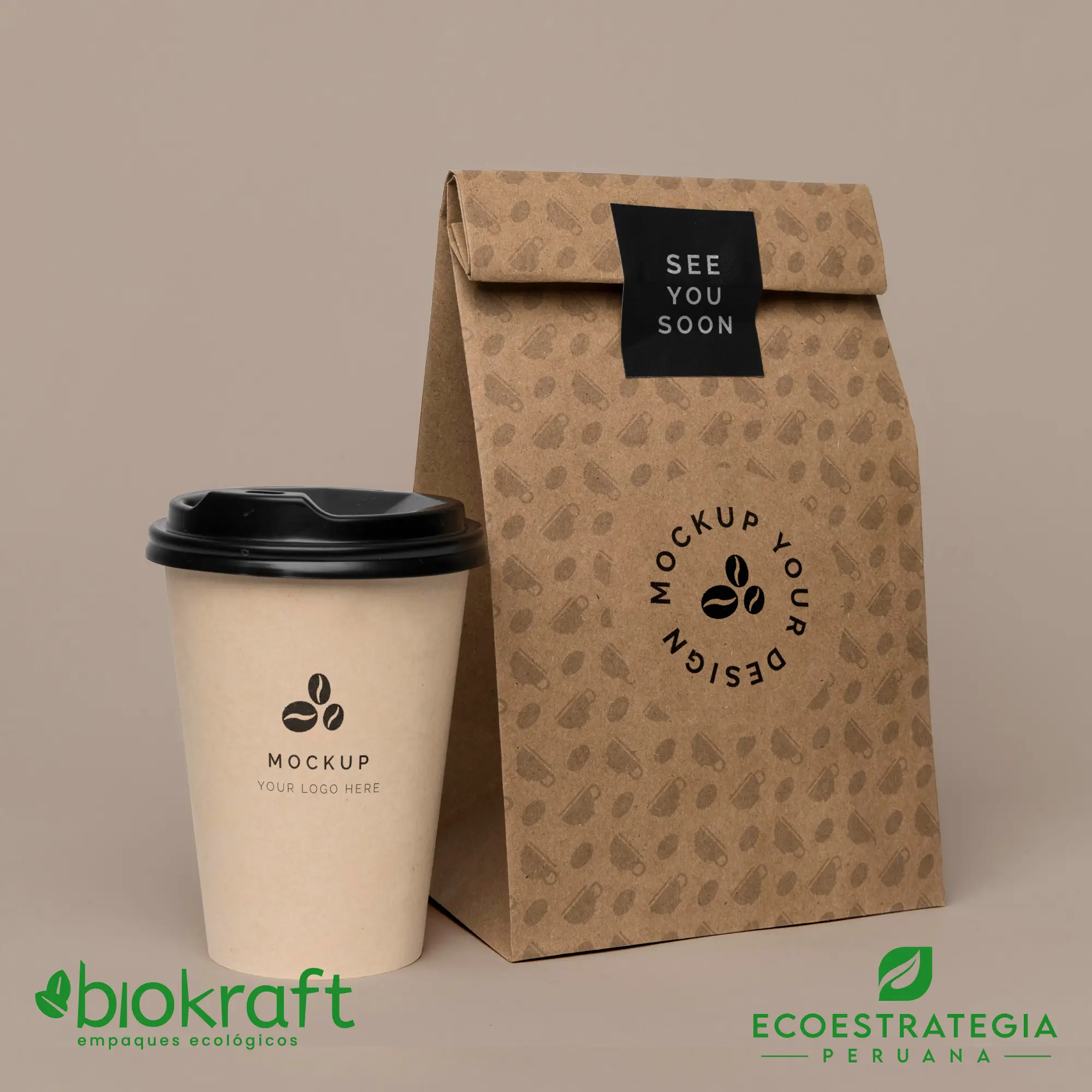 Esta bolsa de papel Kraft tiene un grosor de 80 gr y un peso de 41gr. Bolsas biodegradables y ecológicas reutilizables y personalizadas. Ideal para delivery