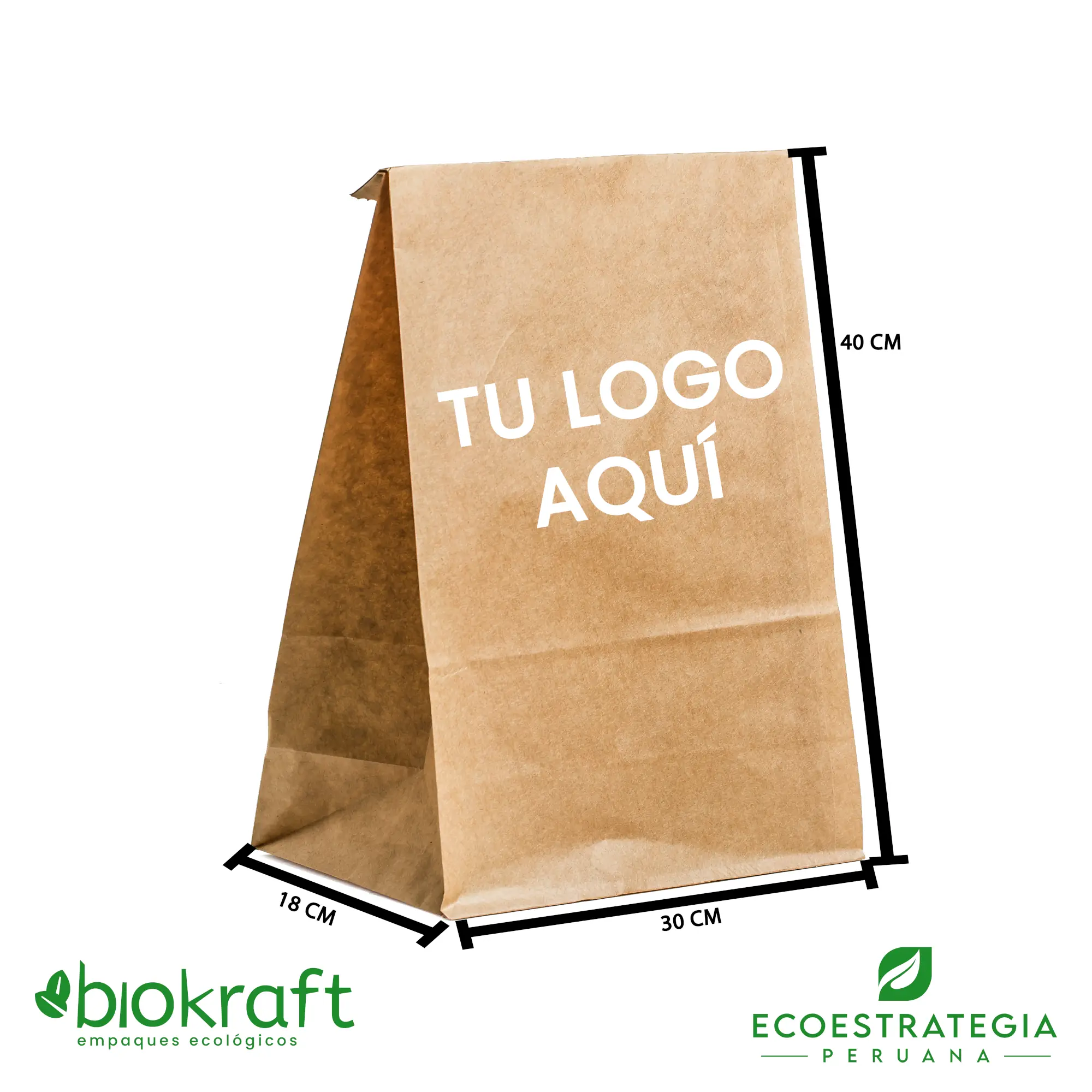 Bolsa papel kraft pequeña personalizada con tu logo