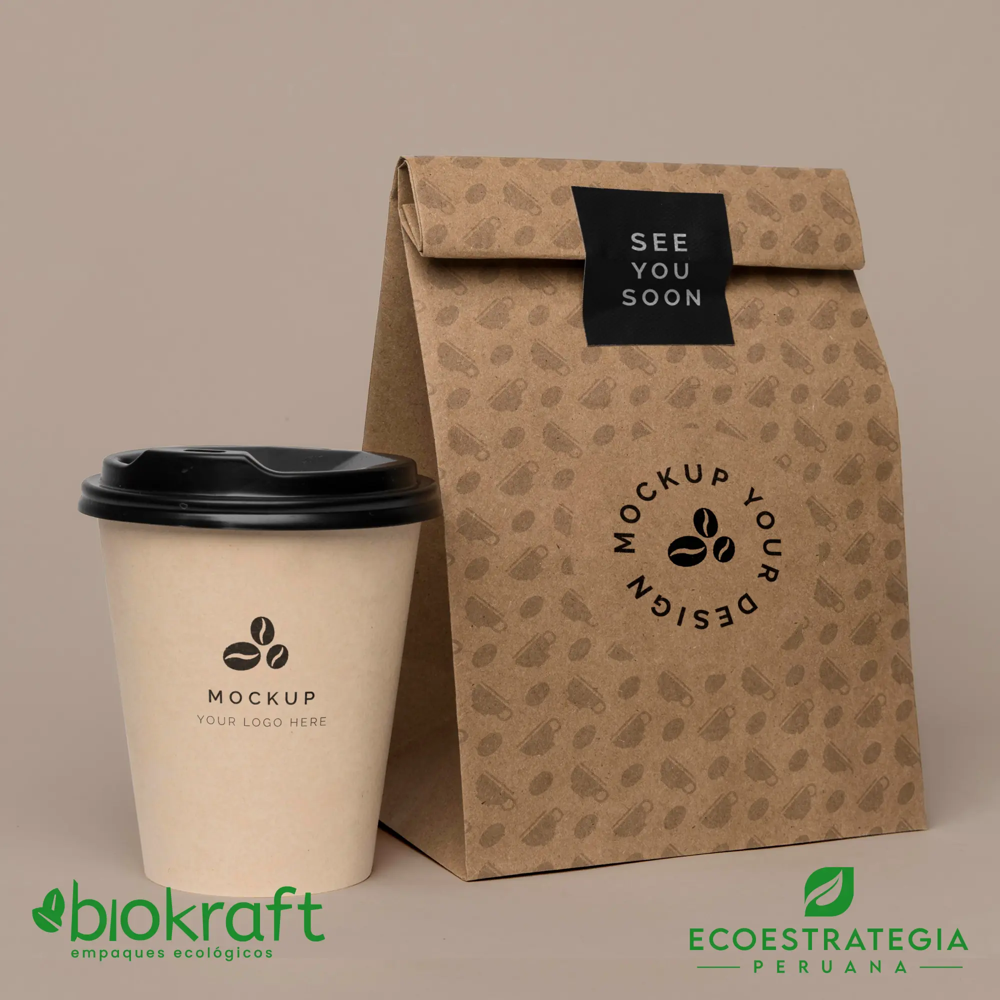 Eco Estrategia Peruana: Bolsa papel kraft brasa larga