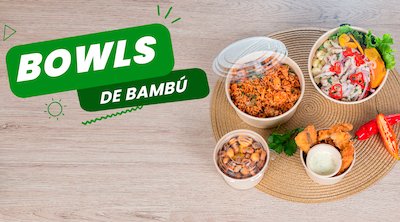 Bowls de bambú sopero y salad biodegradables y descartables al mejor precio. Bowl ecológico en variedad de medidas y modelos al por mayor y menor