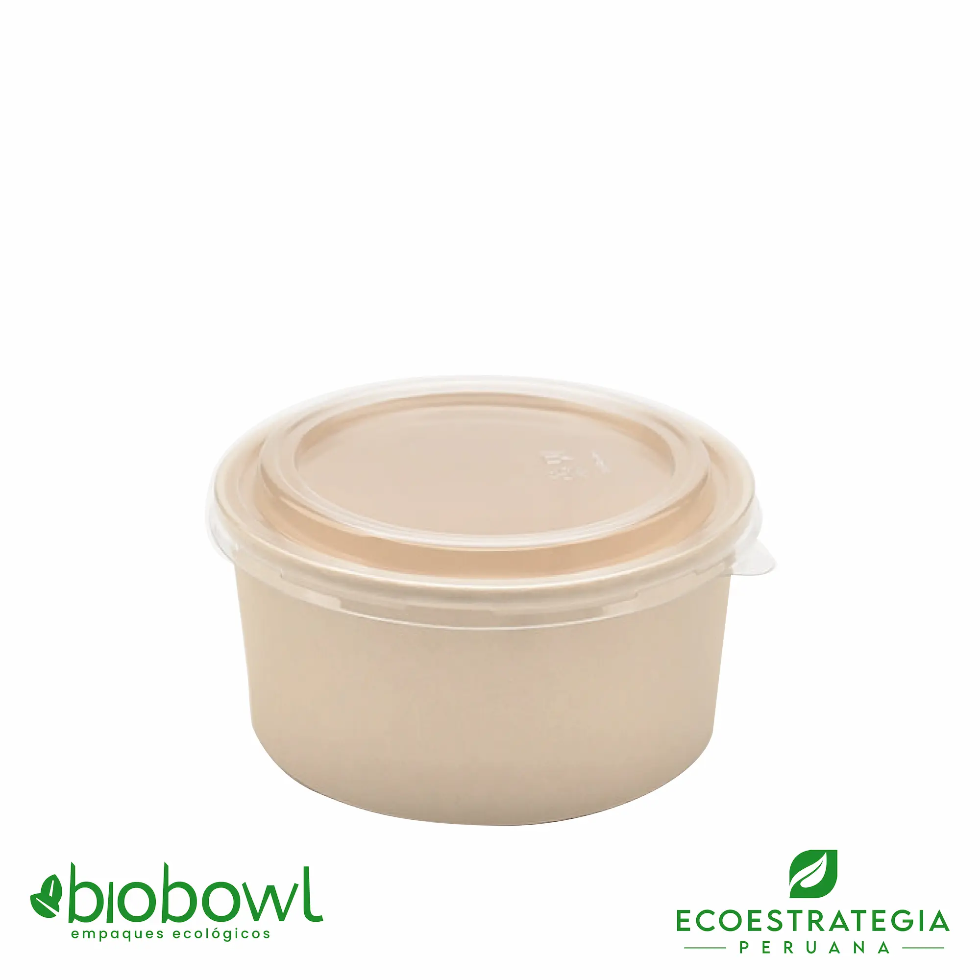 Esta bowl biodegradable de 600 ml es a base de fibra de bambu. Envases descartables con gramaje ideal, cotiza tus empaques, platos y tapers para alimentos