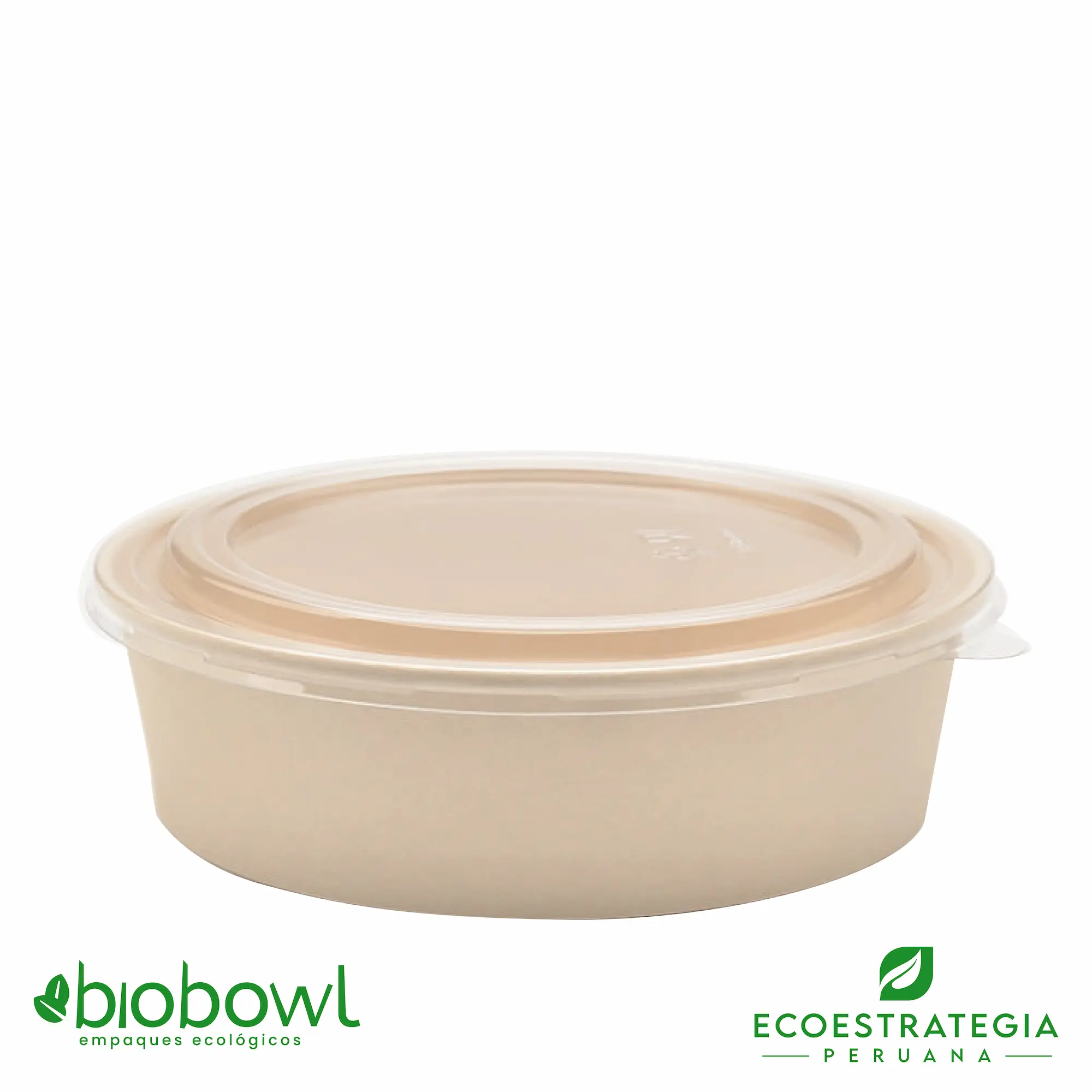 Este bowl biodegradable de 750 ml es a base de fibra de bambu. Envases descartables con gramaje ideal, cotiza tus empaques, platos y tapers para alimentos