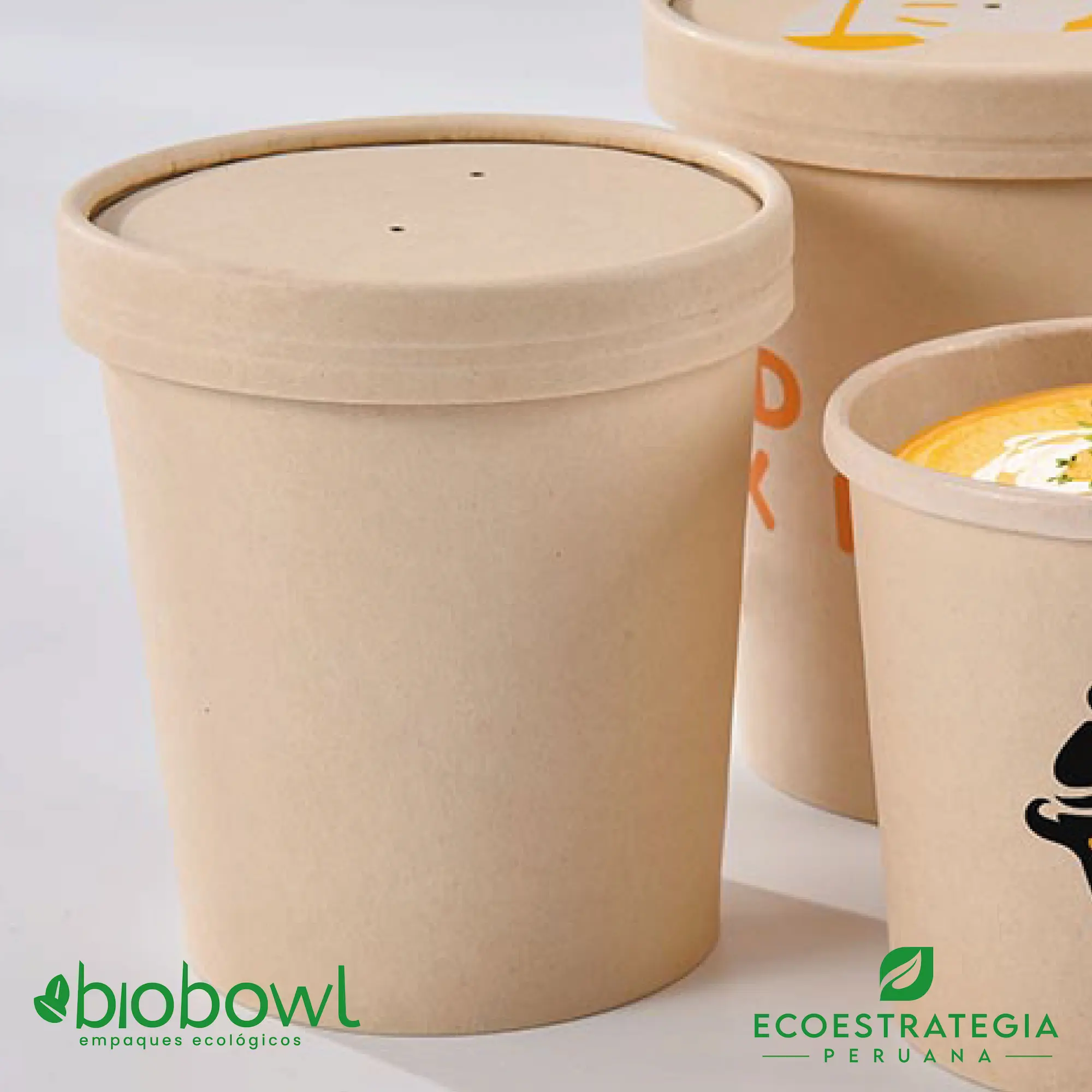 Bowls bambú sopero biodegradable 16oz Este bowl sopero biodegradable de 16 oz es a base de fibra de bambu. Envases descartables con gramaje ideal, cotiza tus empaques, platos y tapers para helados