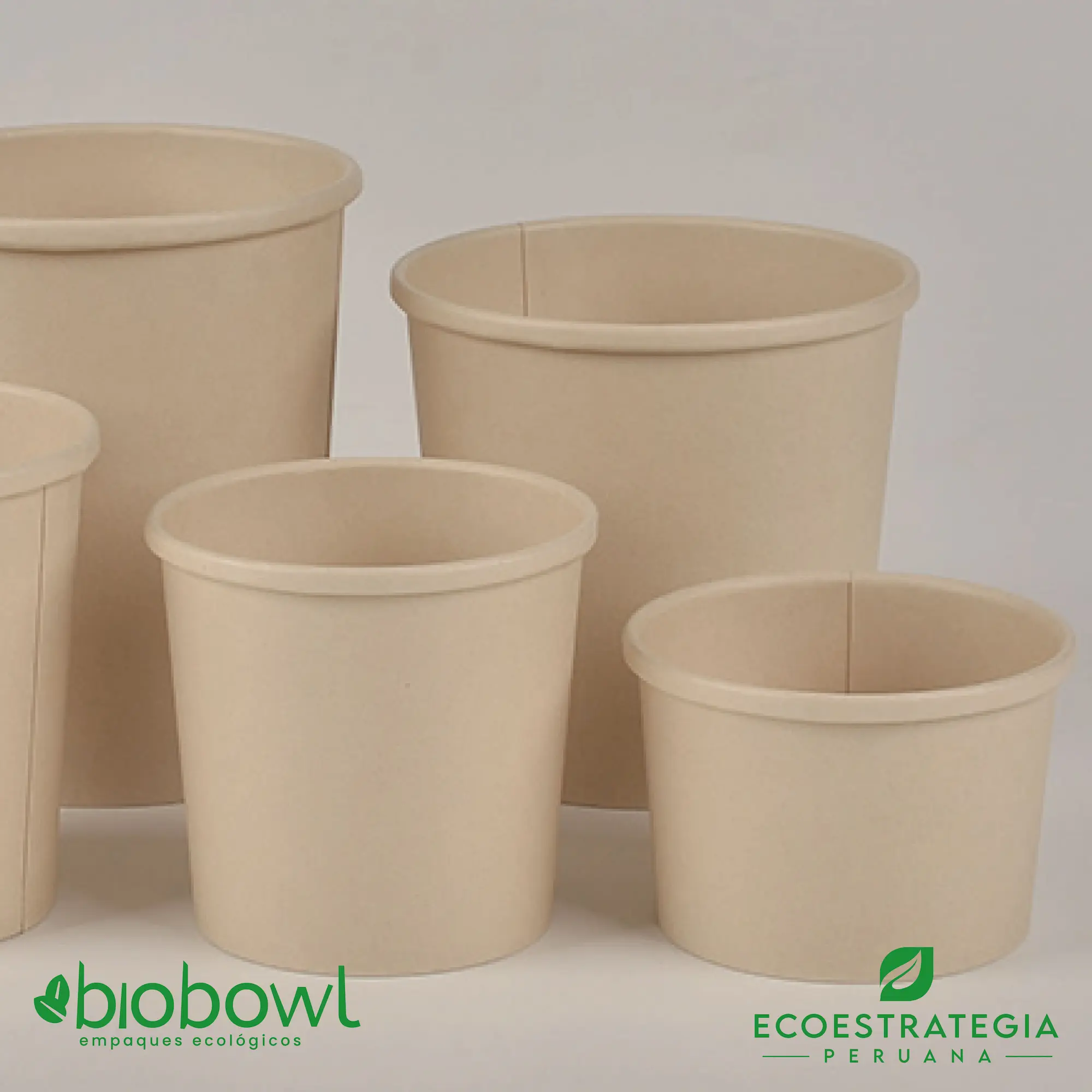 Este bowl sopero biodegradable de 16 oz es a base de fibra de bambu. Envases descartables con gramaje ideal, cotiza tus empaques, platos y tapers para helados