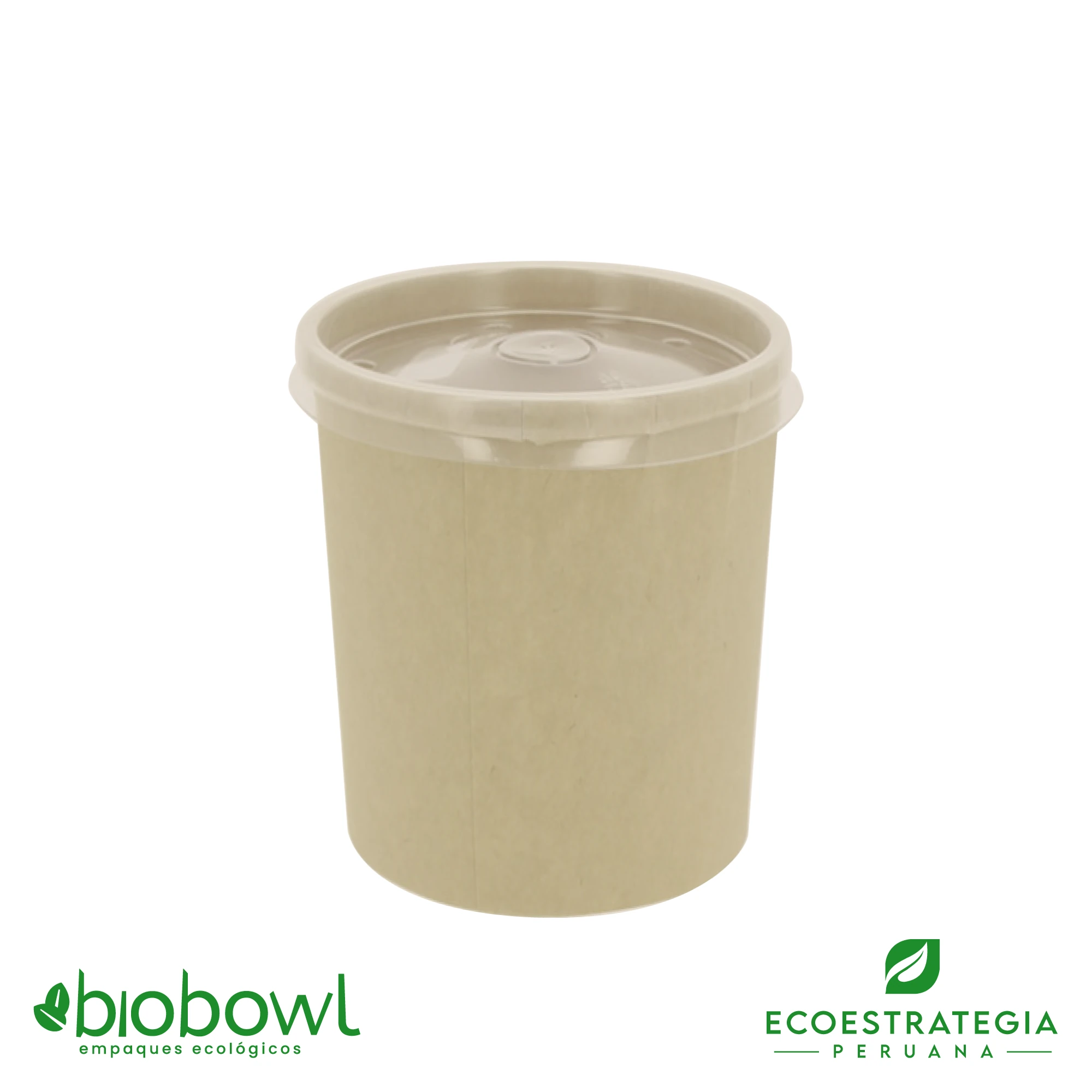 Este bowl sopero biodegradable de 16 oz es a base de fibra de bambu. Envases descartables con gramaje ideal, cotiza tus empaques, platos y tapers para helados