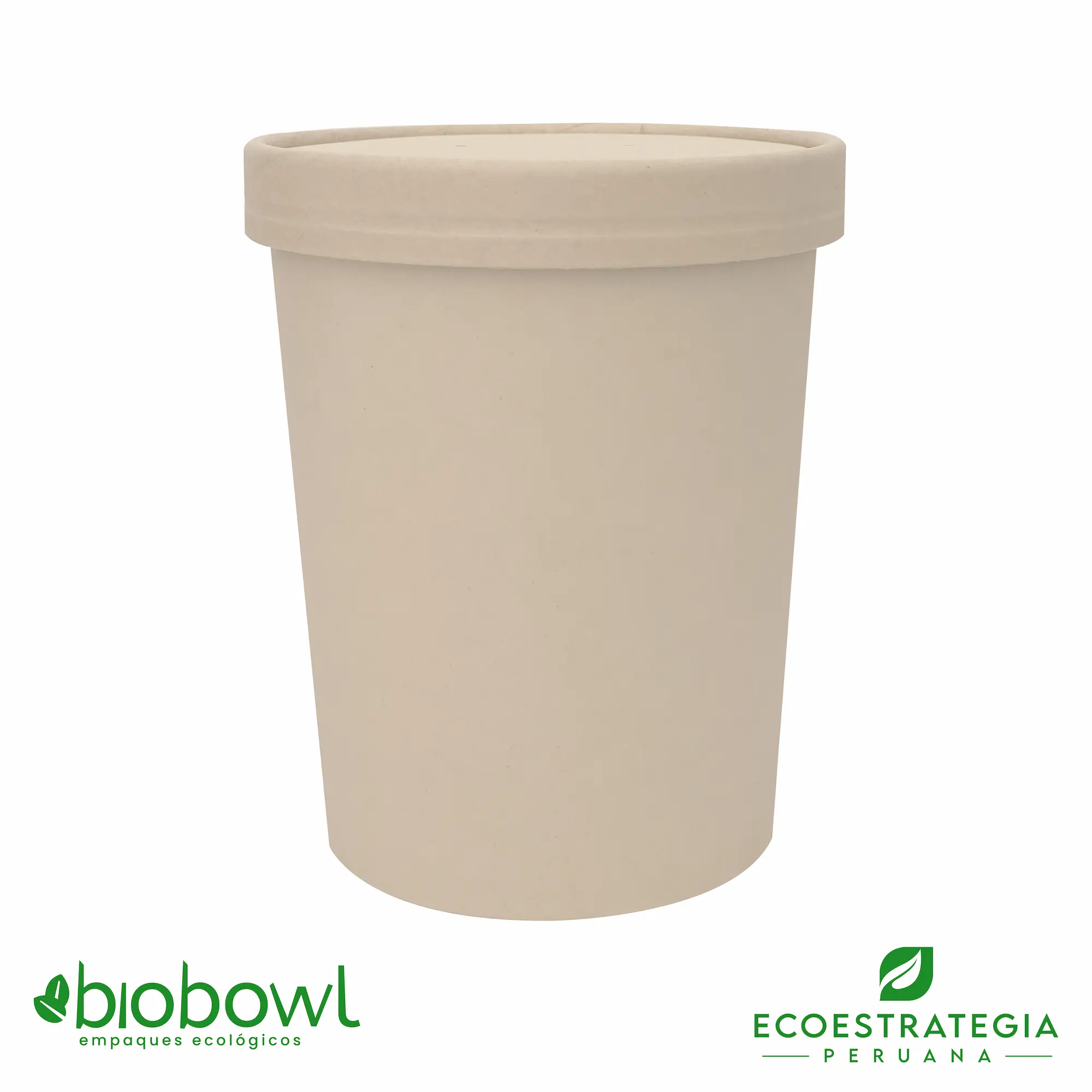 Este envase biodegradable es un bowl 32oz hecho de bambú. Envases descartables con gramaje ideal, cotiza tus vasos para helados, táper para sopa, bowls sopero