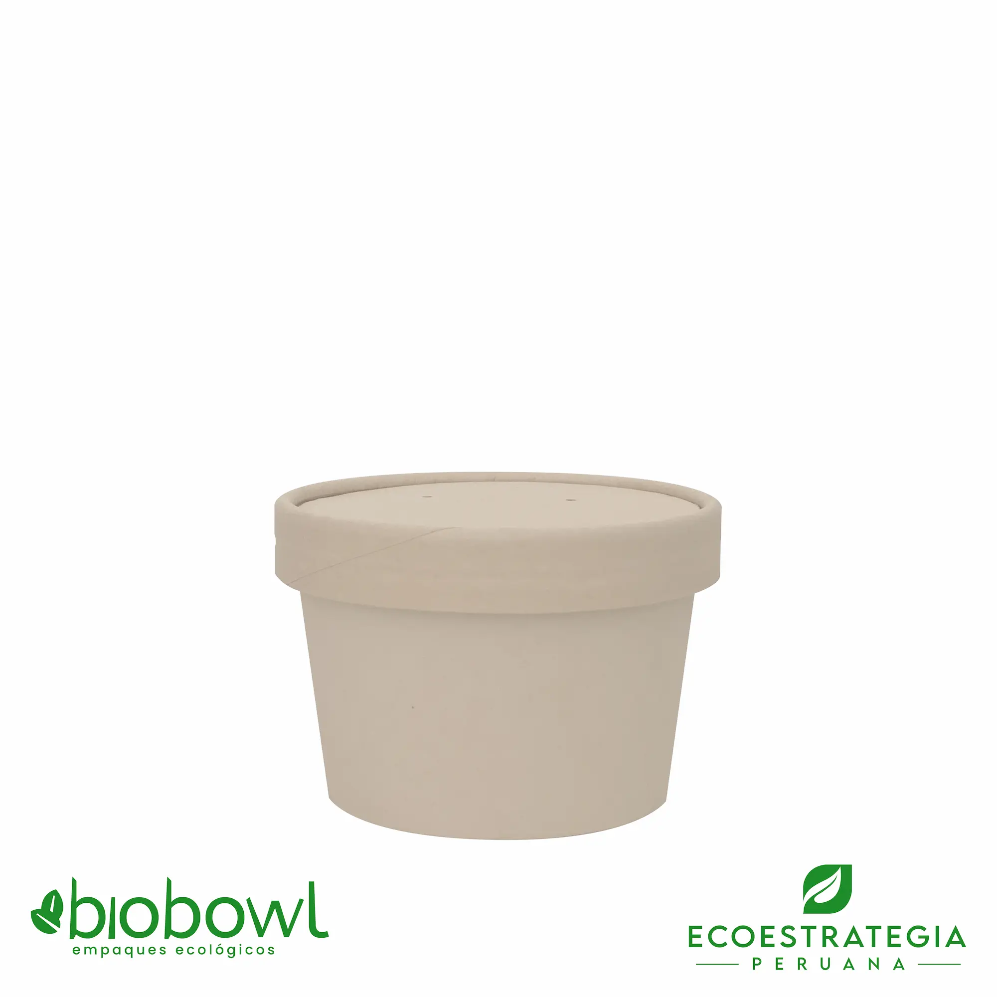 Este envase biodegradable es un bowl 8oz hecho de bambú. Envases descartables con gramaje ideal, cotiza tus vasos para helados, táper para sopa, bowls sopero