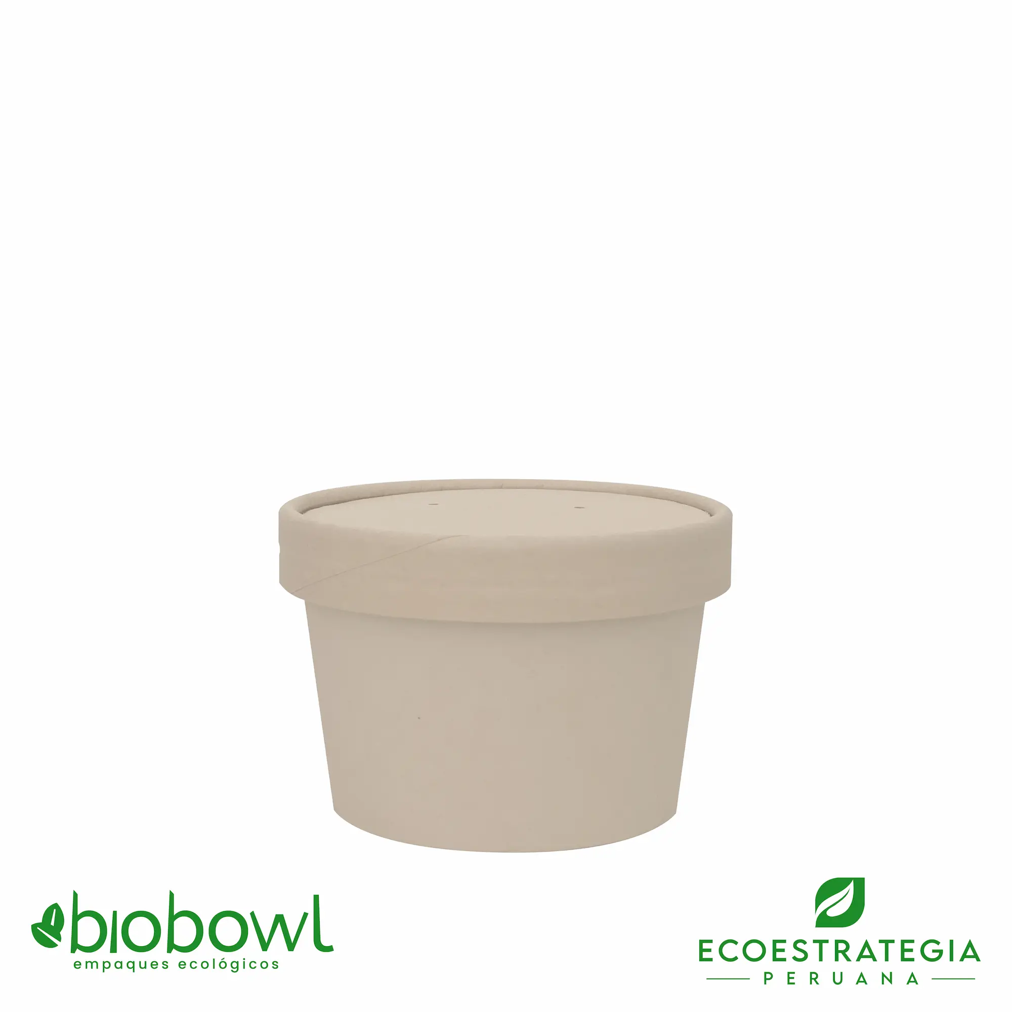 Este bowl sopero biodegradable de 8 oz es a base de fibra de bambu. Envases descartables con gramaje ideal, cotiza tus empaques, platos y tapers para helados