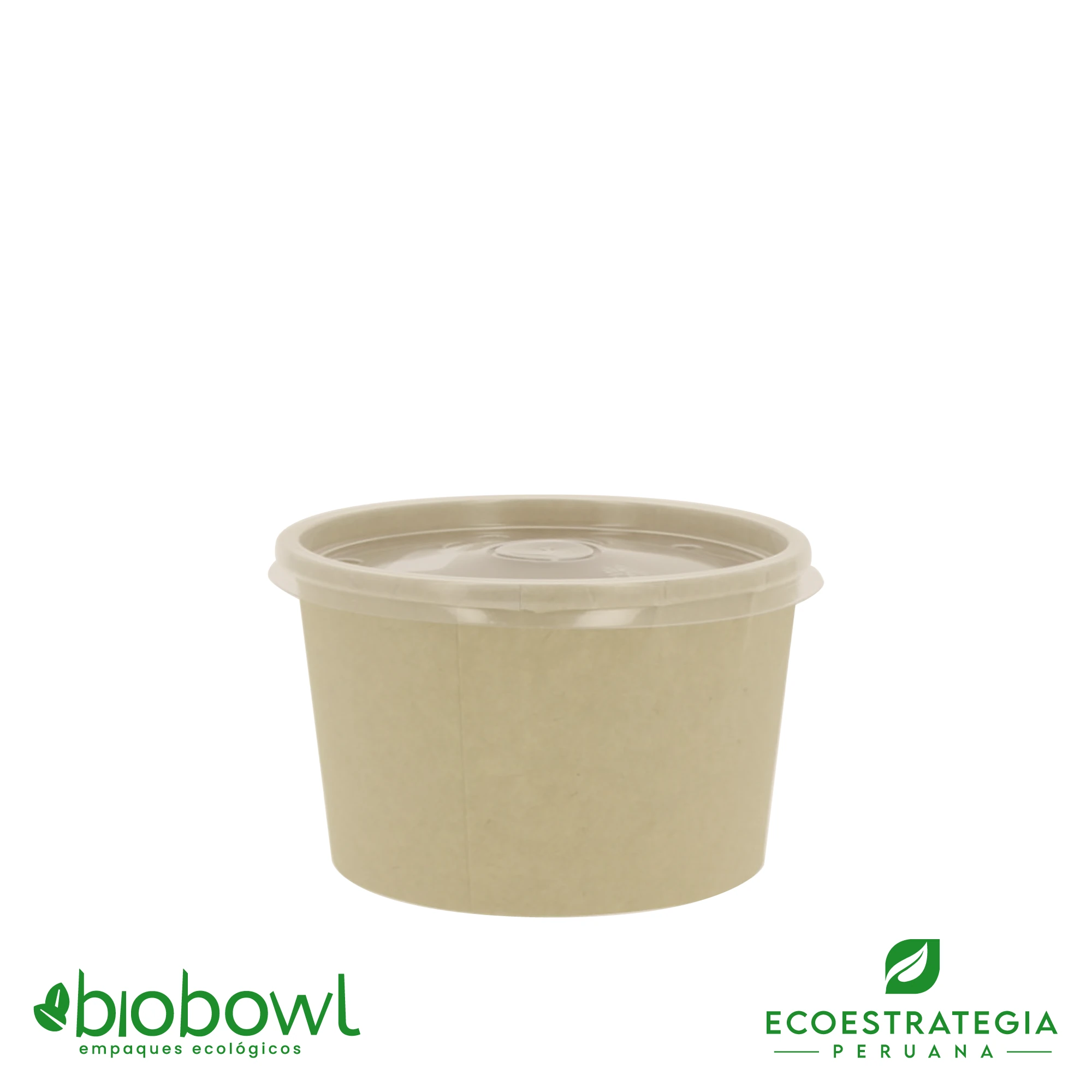 Este bowl sopero biodegradable de 8 oz es a base de fibra de bambu. Envases descartables con gramaje ideal, cotiza tus empaques, platos y tapers para helados