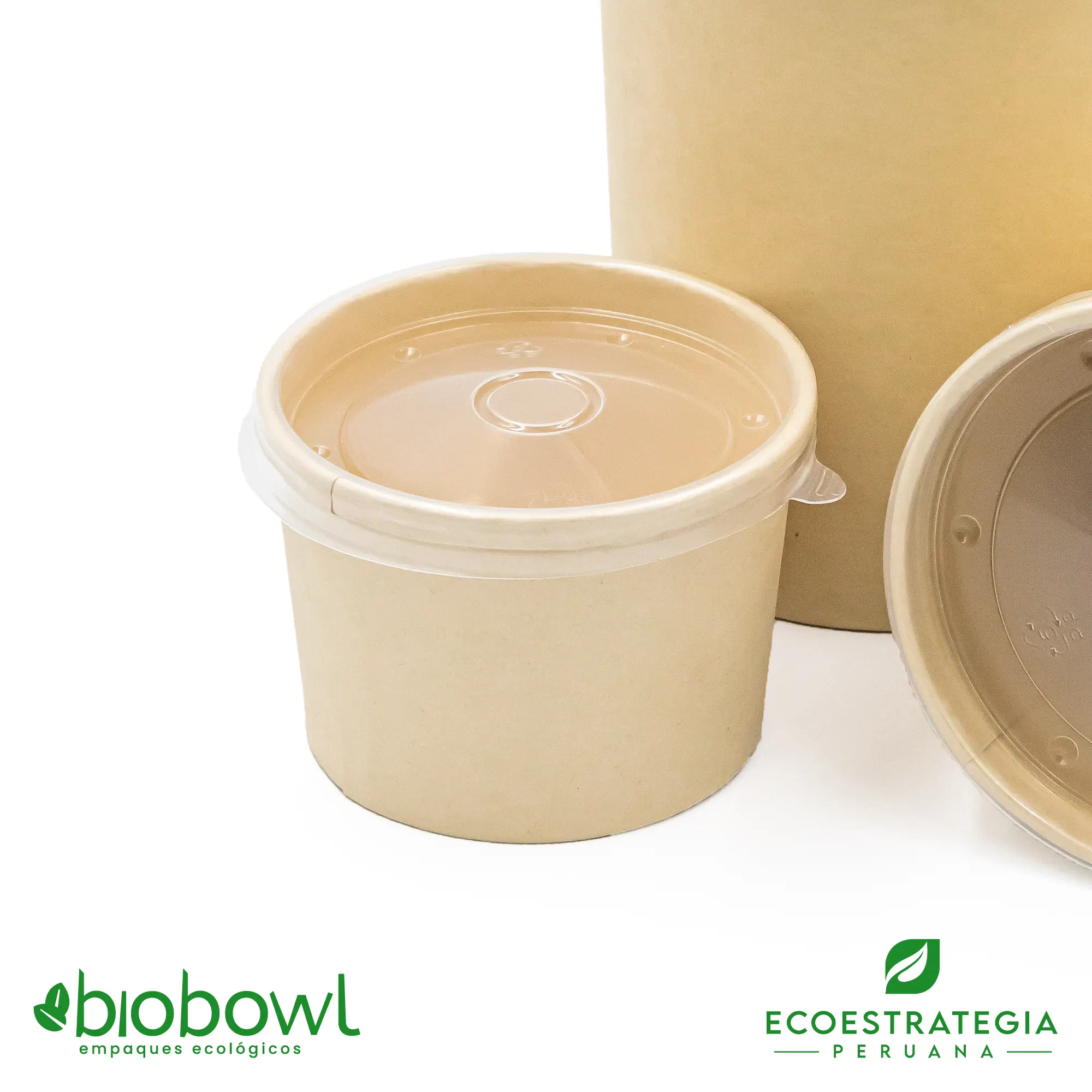 Este bowl sopero biodegradable de 8 oz es a base de fibra de bambu. Envases descartables con gramaje ideal, cotiza tus empaques, platos y tapers para helados