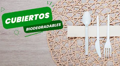 Cubiertos biodegradables hechos a base de fecula de maíz. Cotiza tus cucharas, cuchillos y tenedores biodegradables, ecológicos, descartables y desechables.