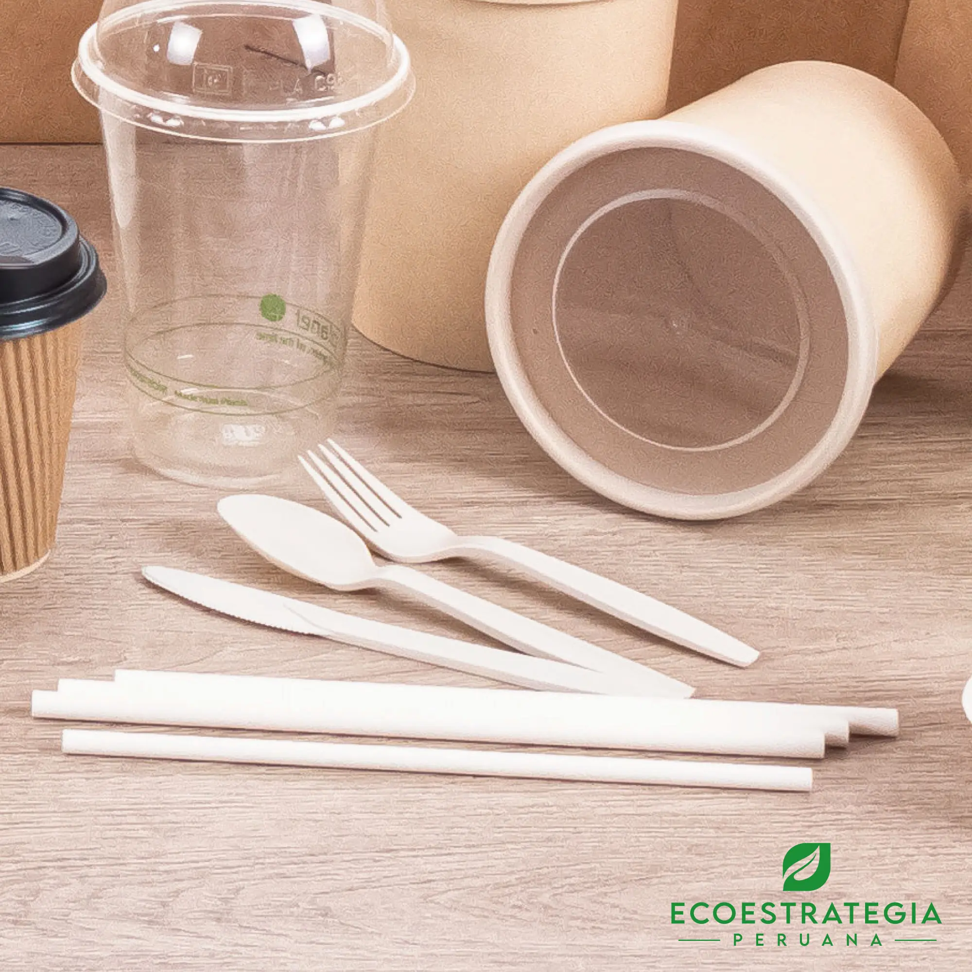 Cuchara biodegradable de 15 centimetros Este cubierto biodegradable de 15cm esta hecho de fecula de maíz. Cuchara descartable resistente a altas temperaturas, cotiza tenedores y cuchillos ecológicos