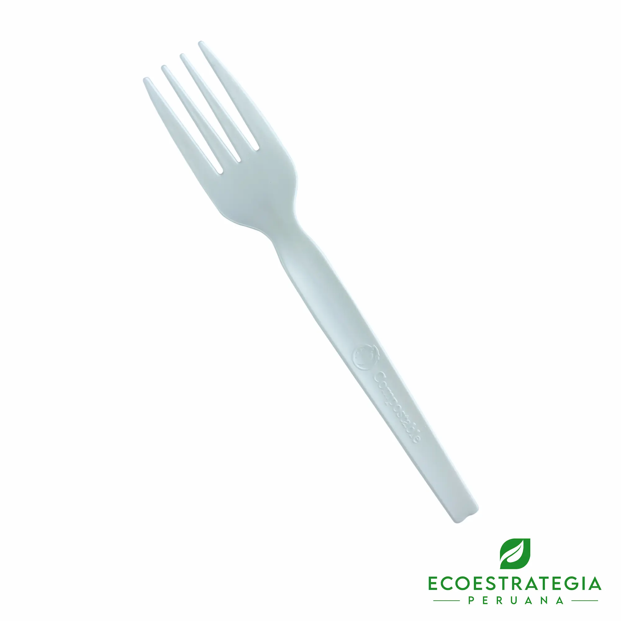 Este tenedor biodegradable de 15 cm esta hecho de fecula de maíz. Cubierto descartable resistente a altas temperaturas, cotiza tenedores y cuchillos ecológicos