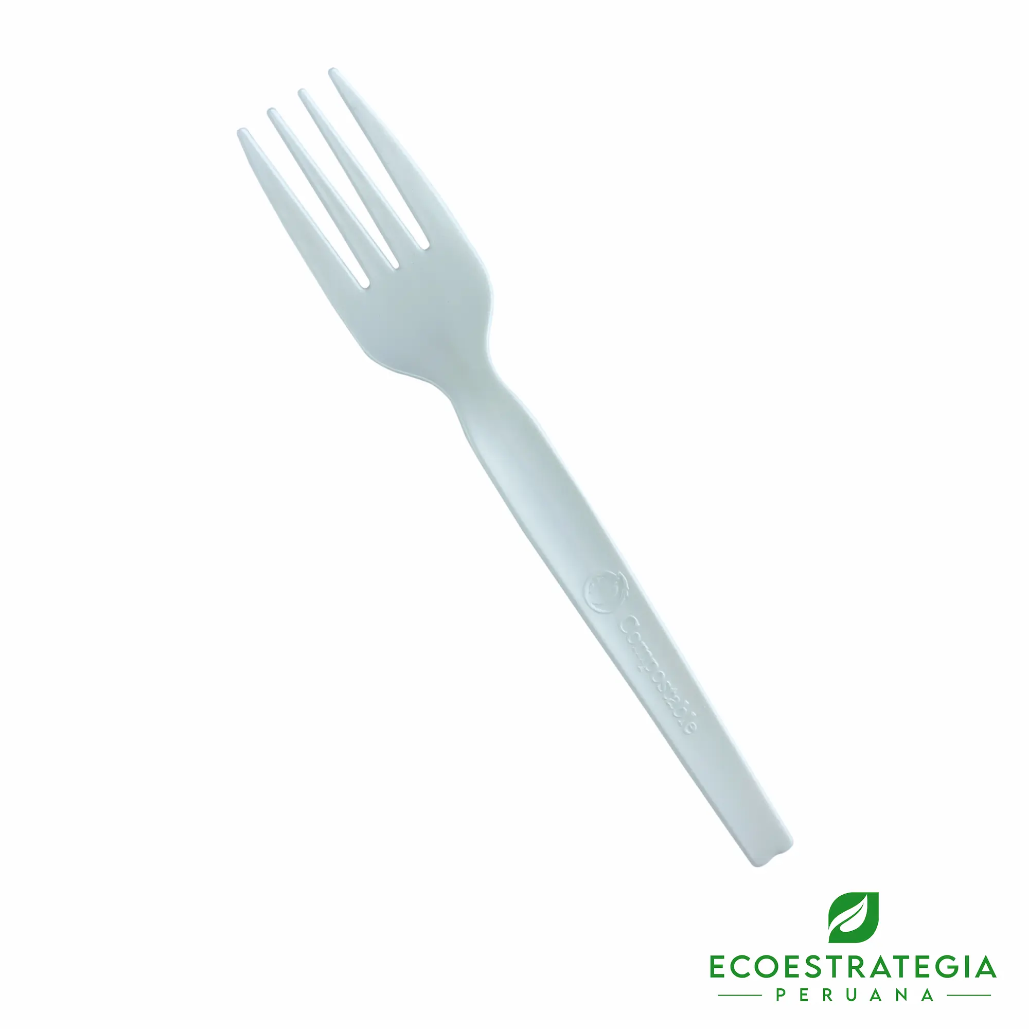 El tenedor biodegradable ICB-T es un cubierto descartable ecologico y desechable hechos a base de fecula de maíz