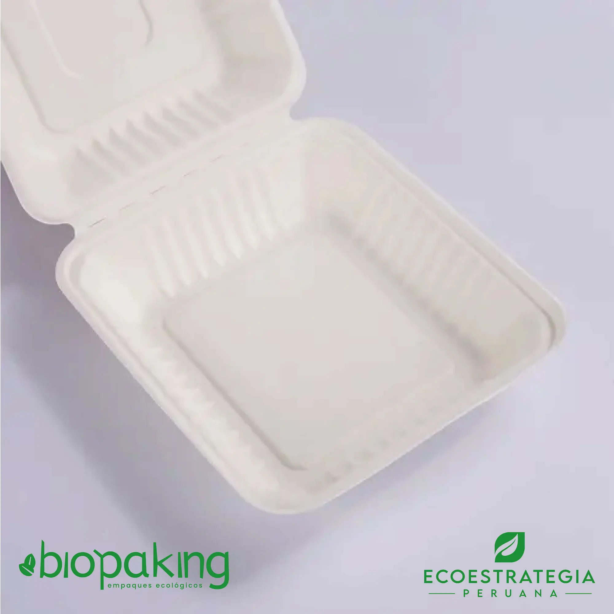 Este envase biodegradable CT1 tiene una capacidad de 1500ml. Taper biodegradable a base del bagazo de fibra de caña de azúcar, empaques de gramaje ideal para comidas frías y calientes