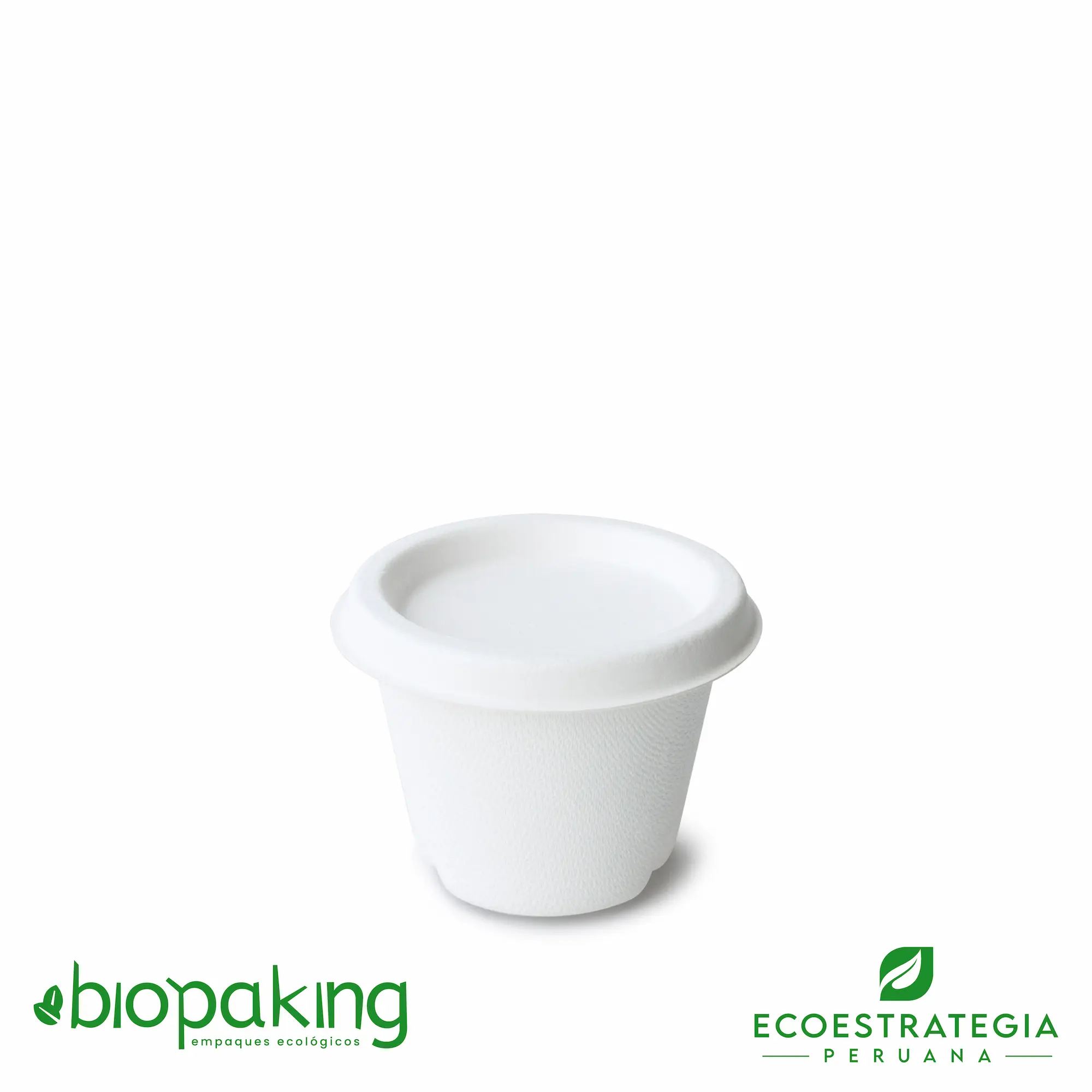 Este envase para cremas de 4oz, es un productos de material biodegradable hecho a base del bagazo de caña de azúcar. Cotiza tus ajiceros, salseros y pirotines.
