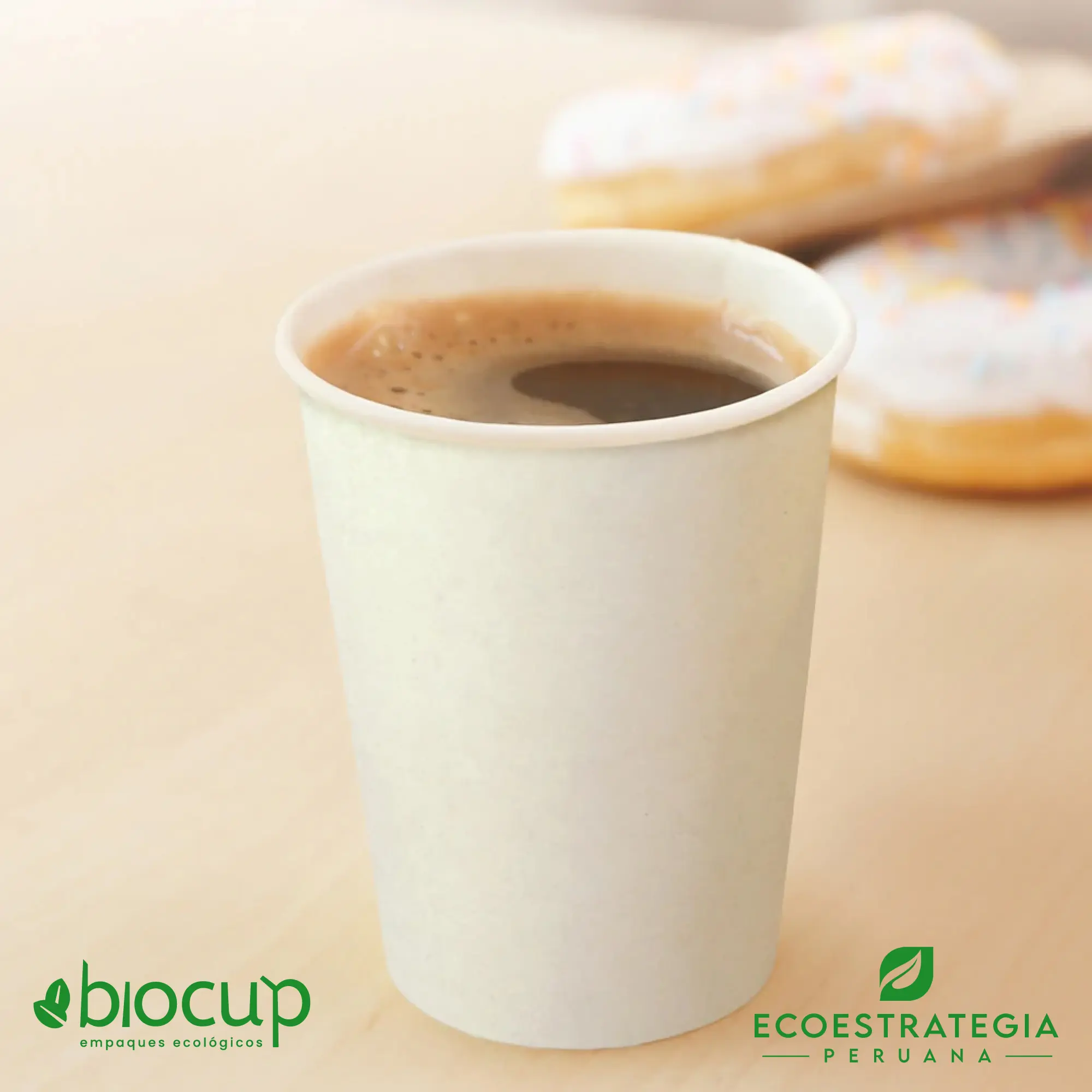 Este vaso de 10 oz es un producto de materiales biodegradables y compostables, hecho a base de fibra de bambú. Cotiza tus vasos para bebidas frias o calientes