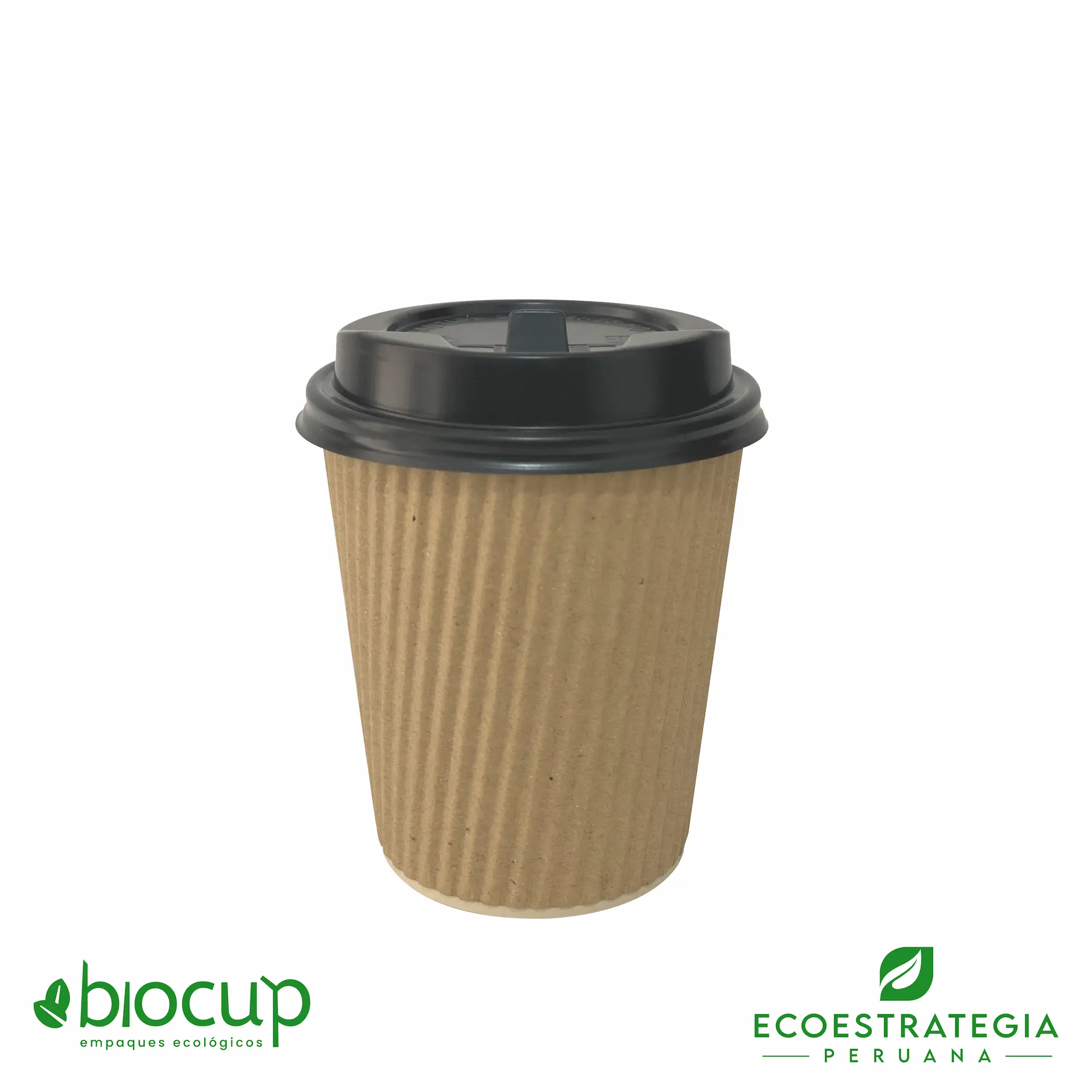 Este vaso corrugado de 8 oz es un producto de materiales biodegradables, hecho a base de fibra de bambú. Cotiza tus vasos para bebidas frías o calientes