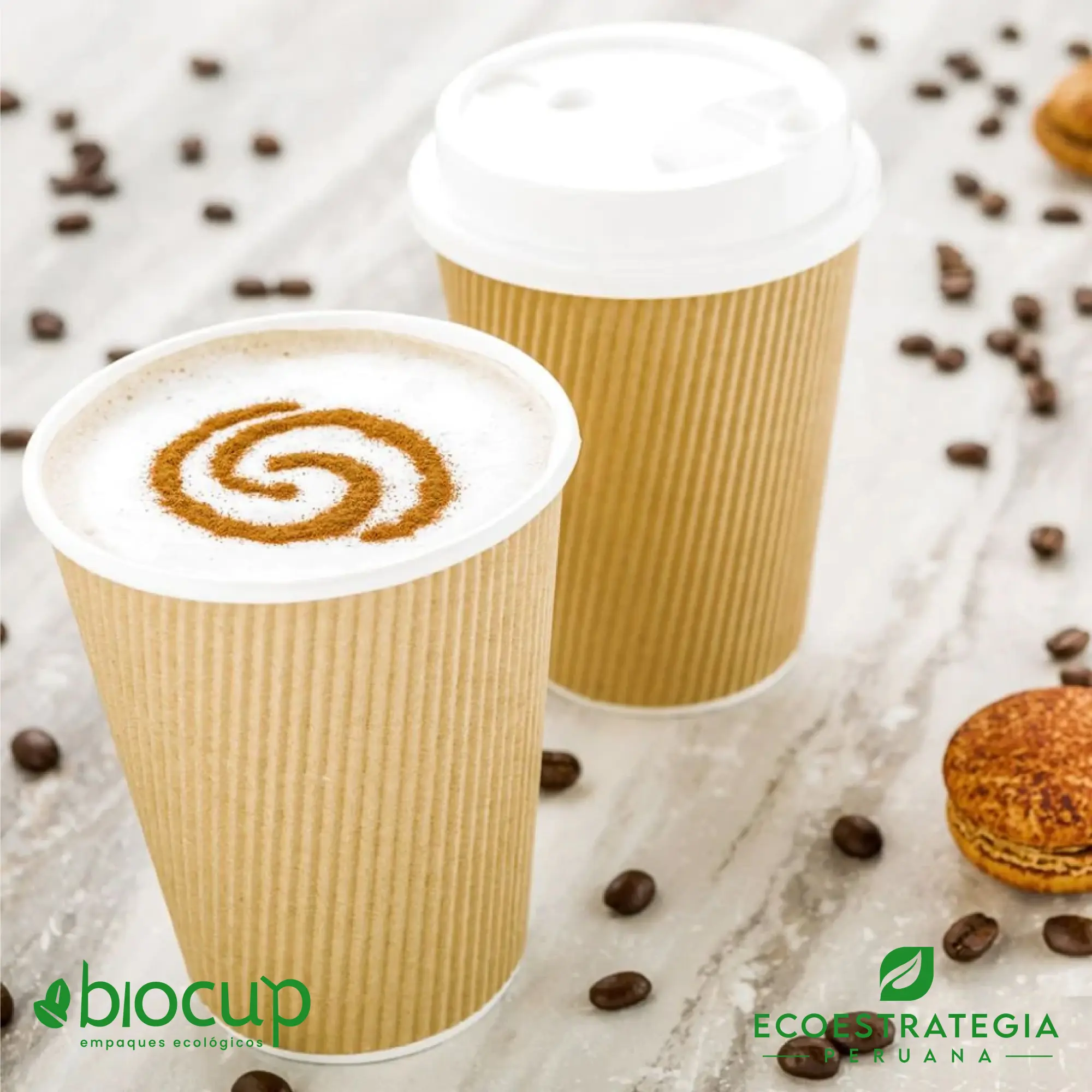 Vaso de polipapel corrugado de 12 oz con tapa hermética Este vaso de 12 oz con tapa hermética, es un producto de material descartable, hecho a base de polipapel corrugado. Cotiza vasos para bebidas frías o calientes