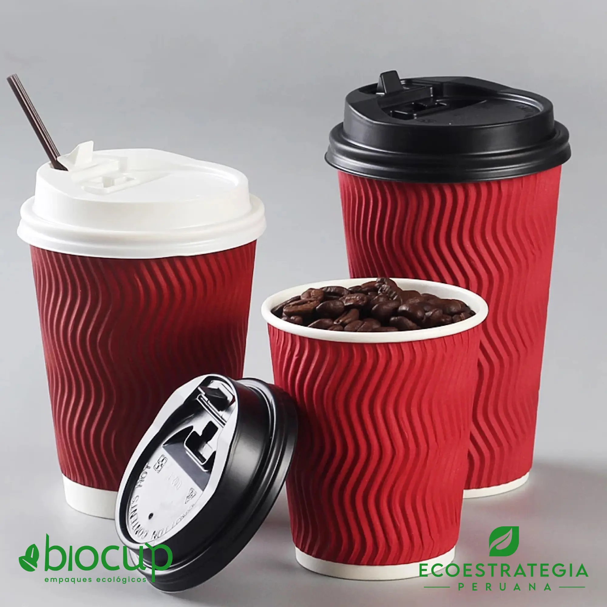 Vaso de polipapel corrugado de 8 oz Este vaso de 8 oz con tapa hermética, es un producto de material descartable, hecho a base de polipapel corrugado. Cotiza vasos para bebidas frías o calientes