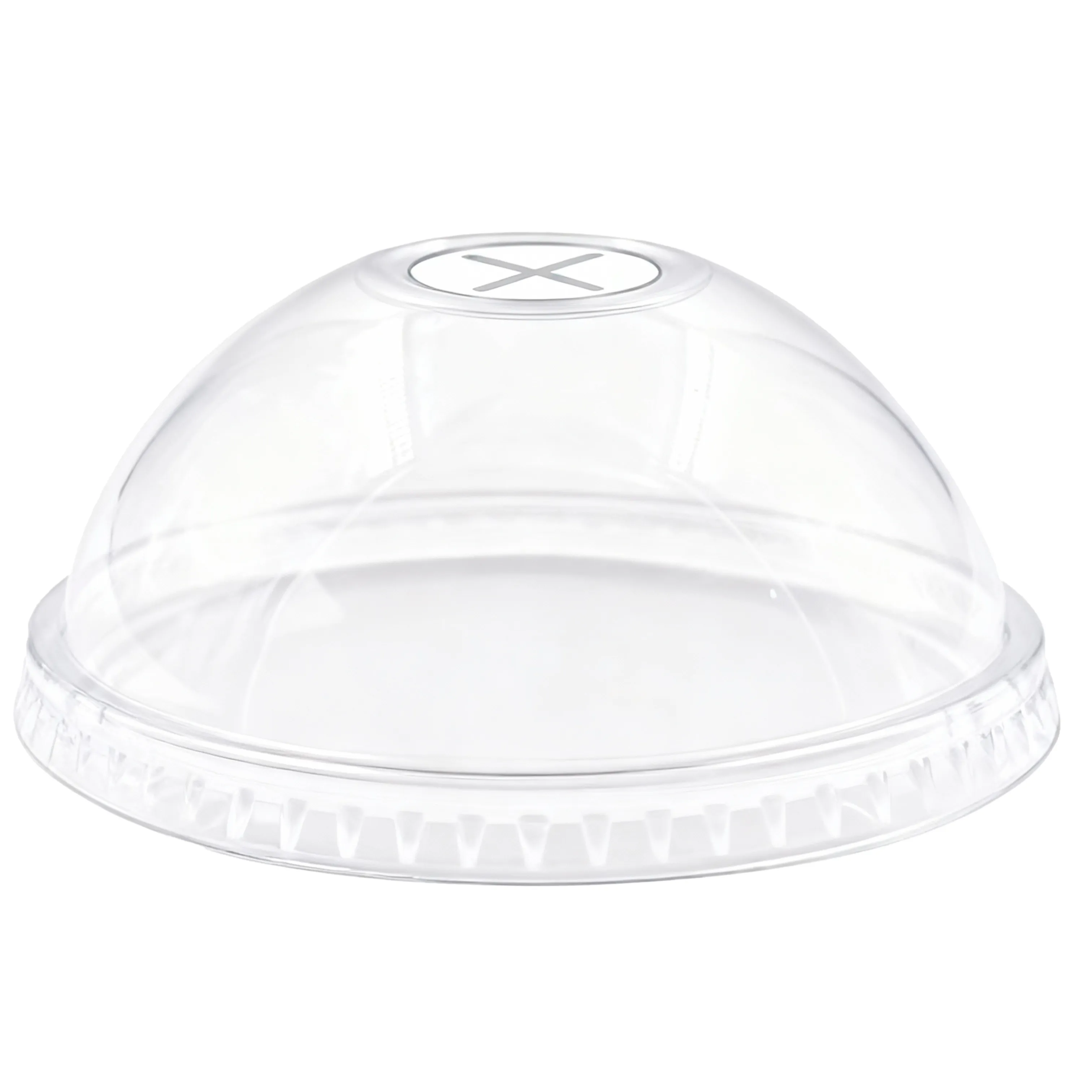 Vaso PET transparente de 20oz con tapa domo 98, ideal para bebidas frías de gran tamaño como jugos, refrescos, frappés y smoothies.