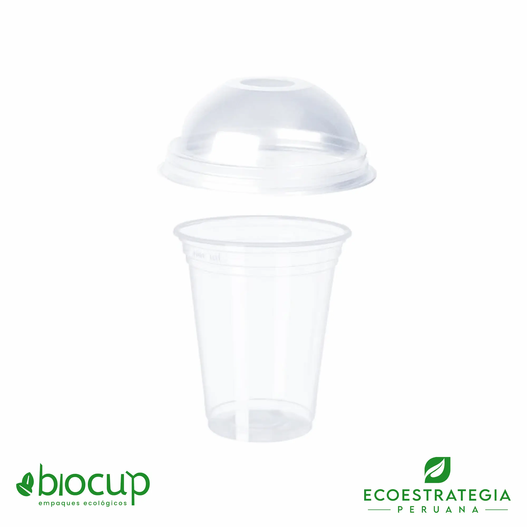 Este vaso de 16 oz con tapa domo, es un producto de materiales descartables, hecho a base de plastico virgén. Cotiza tus vasos para bebidas frías o calientes