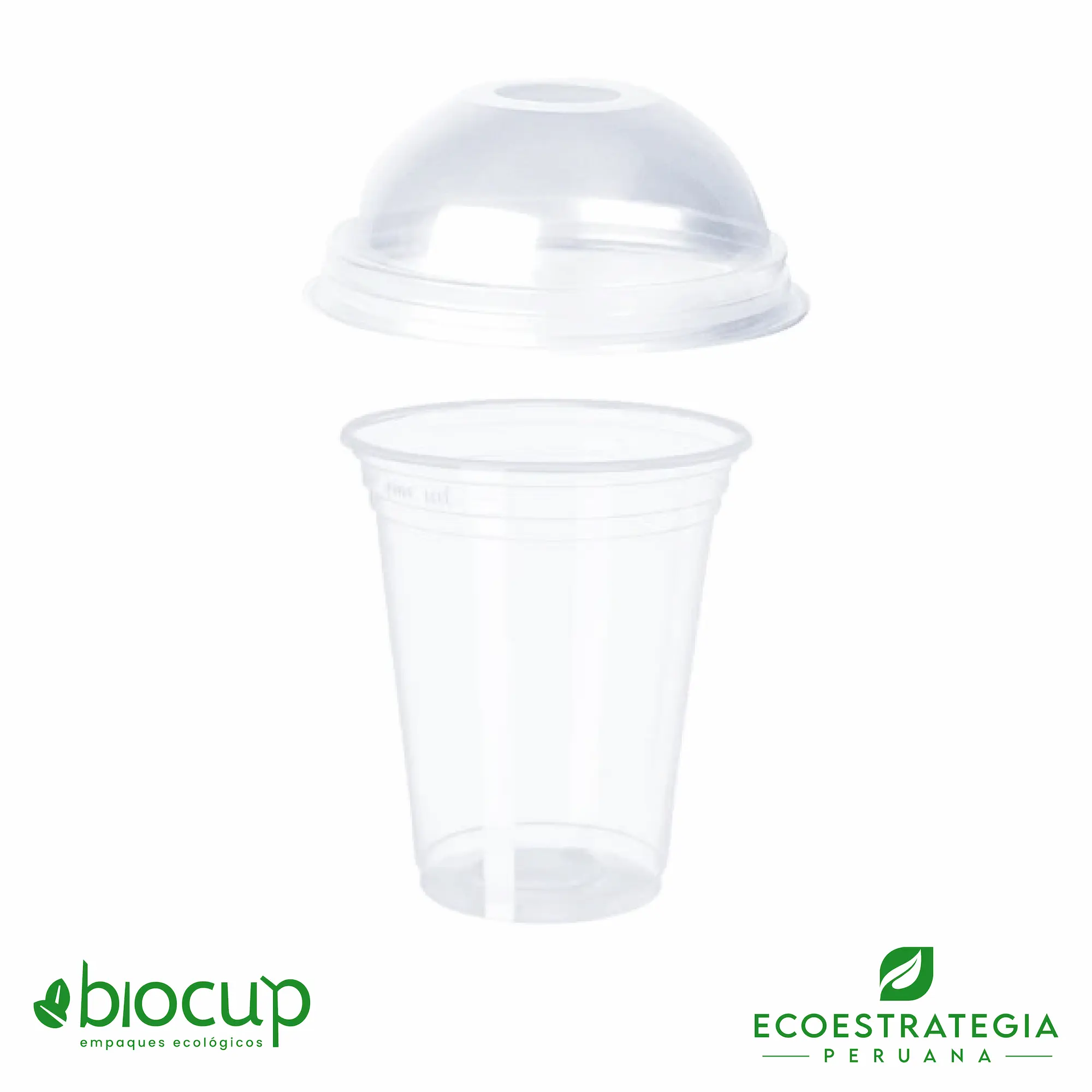 Este vaso de 20 oz con tapa domo, es un producto de materiales descartables, hecho a base de plastico virgén. Cotiza tus vasos para bebidas frías o calientes